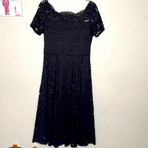 MISSMAY women’s vintage floral lace short sleeve dress in size Large - Picture 2 of 7